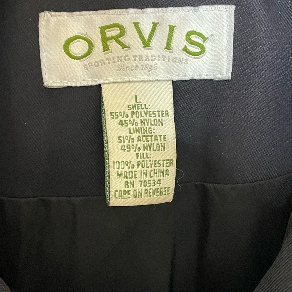 Orvis womens barn coat black chore jacket lightweight Large​​​​​​​​​​​​​ - Picture 10 of 12